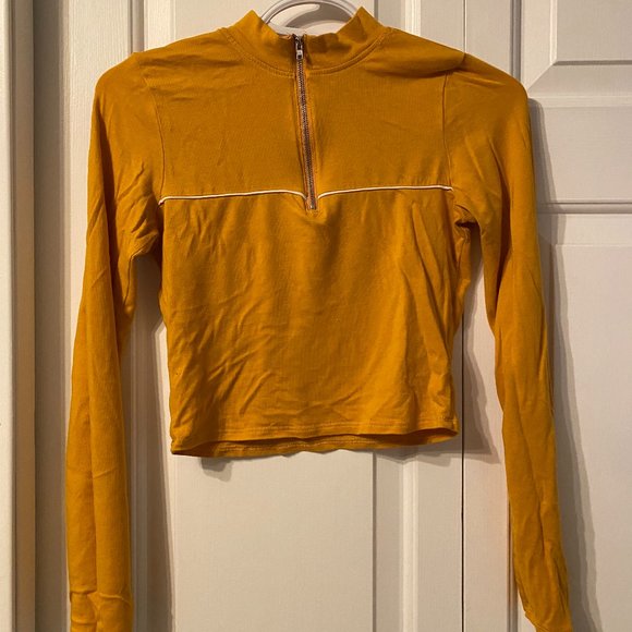 Heart & Hips Tops - ~2 for $25 or 3 for $30 ~ Mustard ¼ Zip